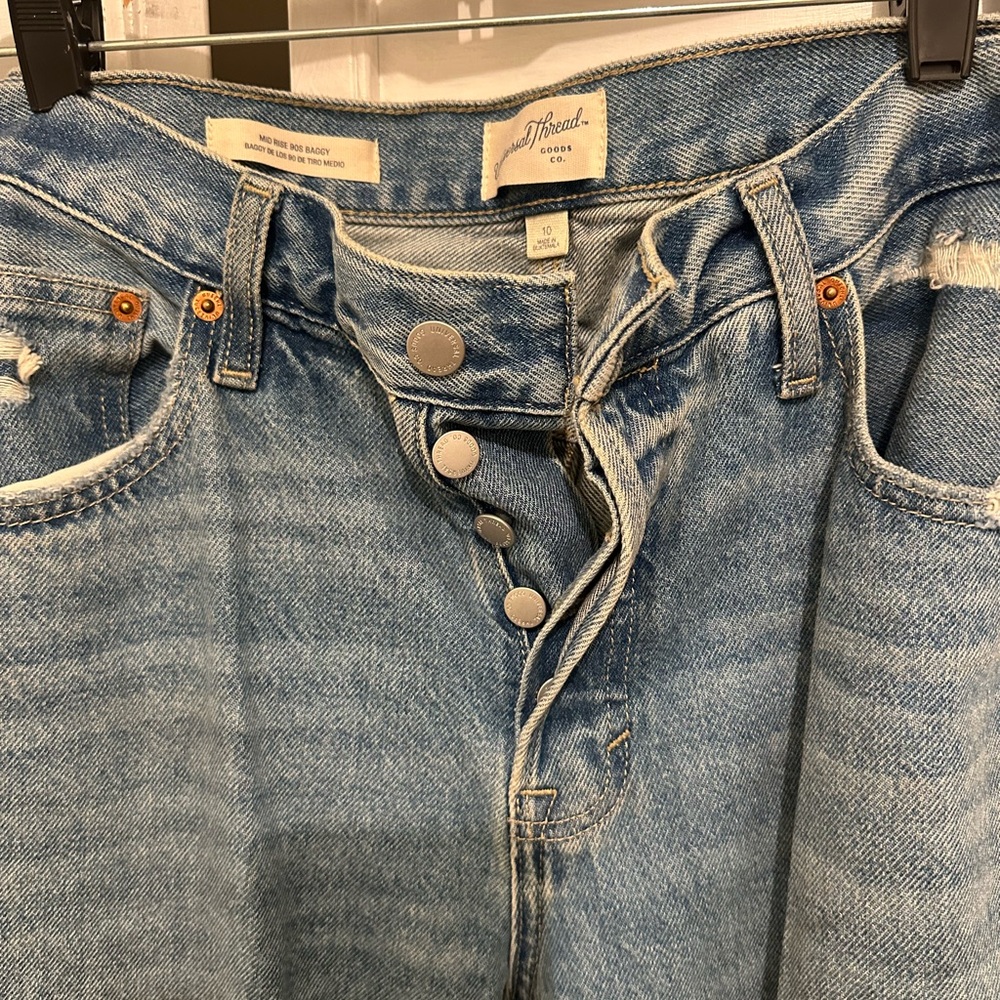 Madewell Blue High-Rise Button-Fly Jeans